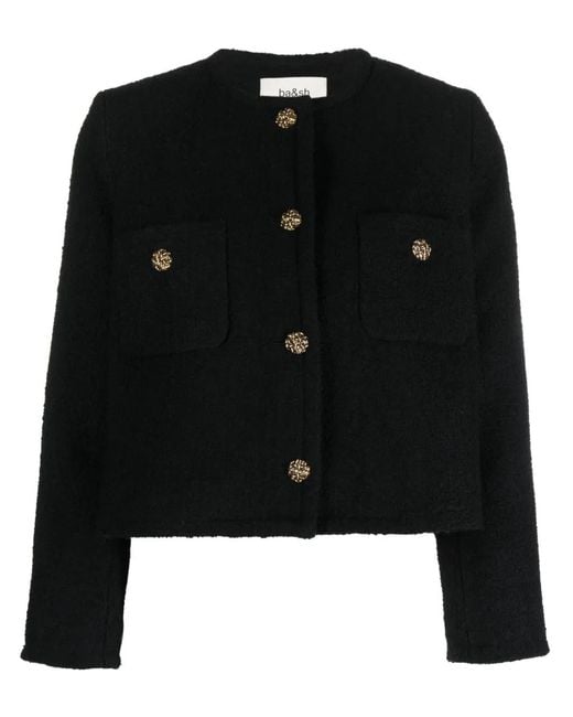 Ba&sh Black Meredith Tweed Jacket