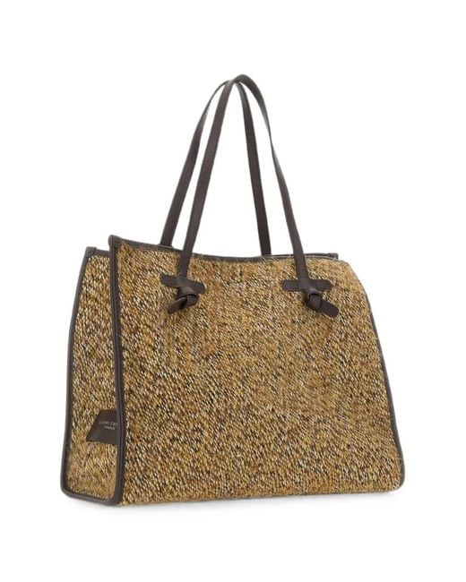 MARCELLA CLUB Natural Marcella Bouclé-Effect Tote Bag