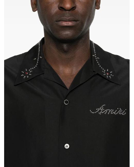 Amiri Black Stud Camp Shirt for men