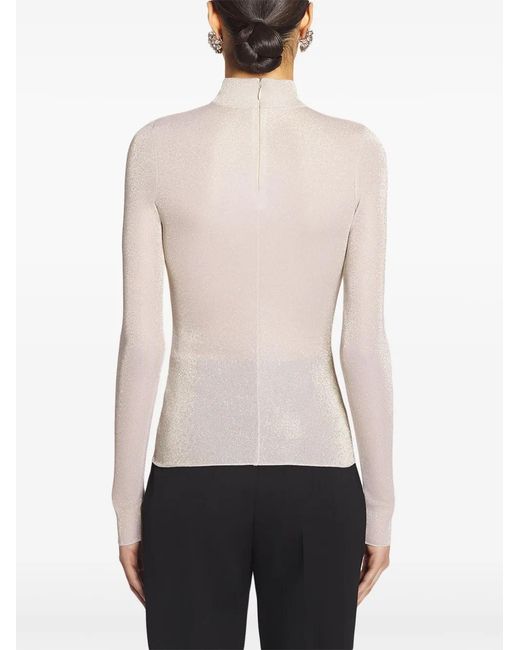Lanvin White Shiny Top