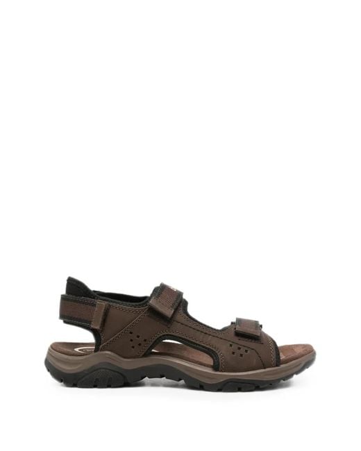 Bugatti Brown Touch-Strap Sandals for men