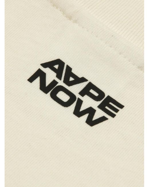 Aape By A Bathing Ape Natural Logo-Patch T-Shirt for men
