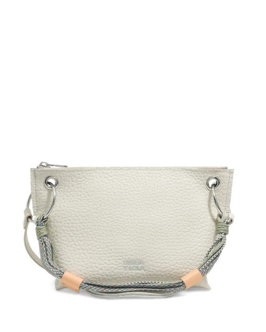 Bimba Y Lola Gray Leather Crossbody Bag