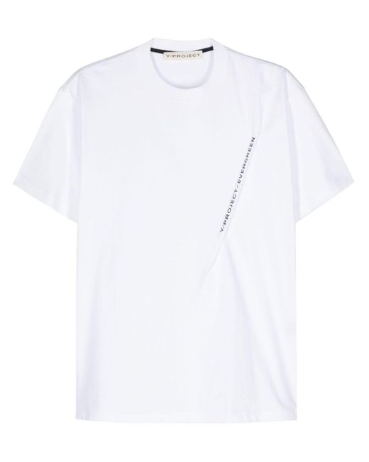 Y. Project White Logo-print Cotton T-shirt