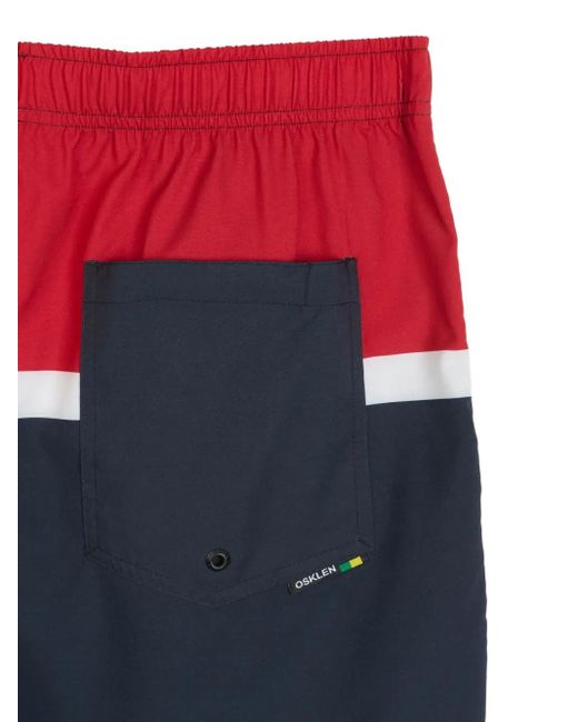 Osklen Riva Driekleurige Zwembroek Met Streep in het Red voor heren
