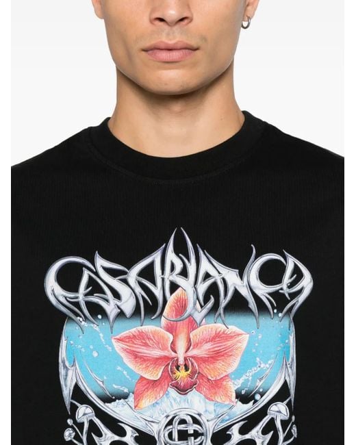 メンズ Casablanca グラフィック Tシャツ Black