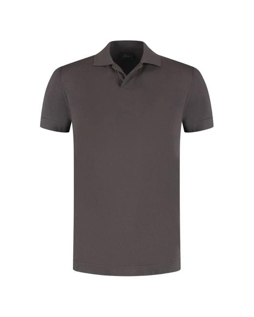 Brioni Gray Collar Polo Shirt for men