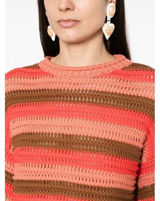 LaDoubleJ Red Crop Sweater