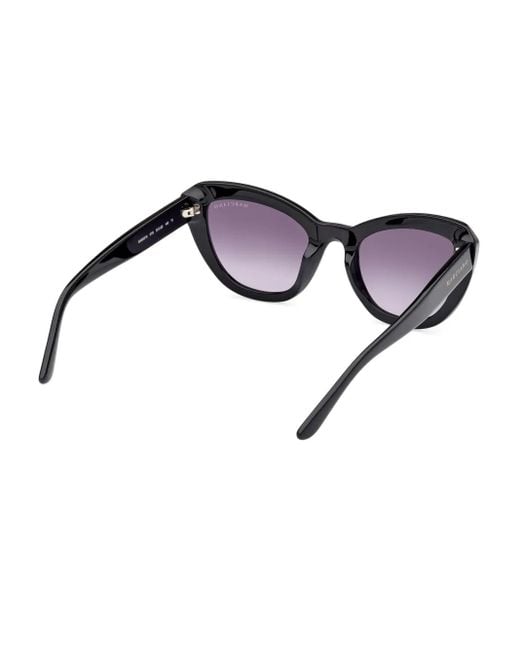 GUESS EYEWEAR Black Geometric-Frame Sunglasses