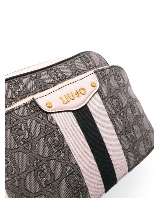 Liu Jo Black Logo-jacquard Crossbody Bag