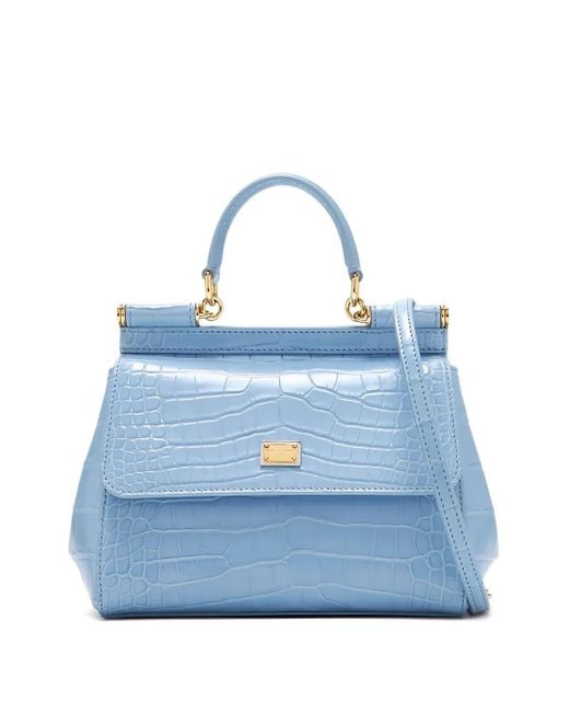 Dolce & Gabbana Blue Medium Sicily Tote Bag