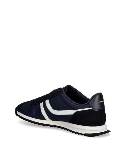 Boss Blue Logo Trainers With Faux Suede Trims for men