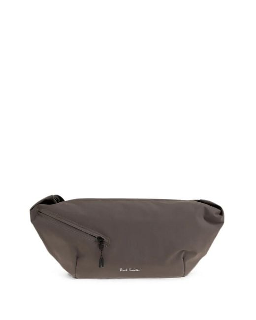 Paul Smith Gray Logo-Print Shoulder Bag for men