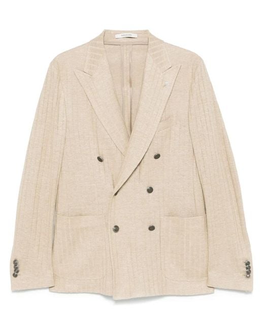 Tagliatore Natural Knitted Blazer for men