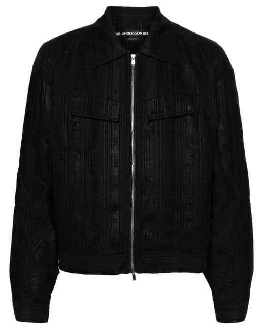 ANDERSSON BELL Black Fabrian Tulle Jacket for men