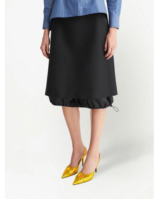 Tory Burch Black English-Mohair Skirt