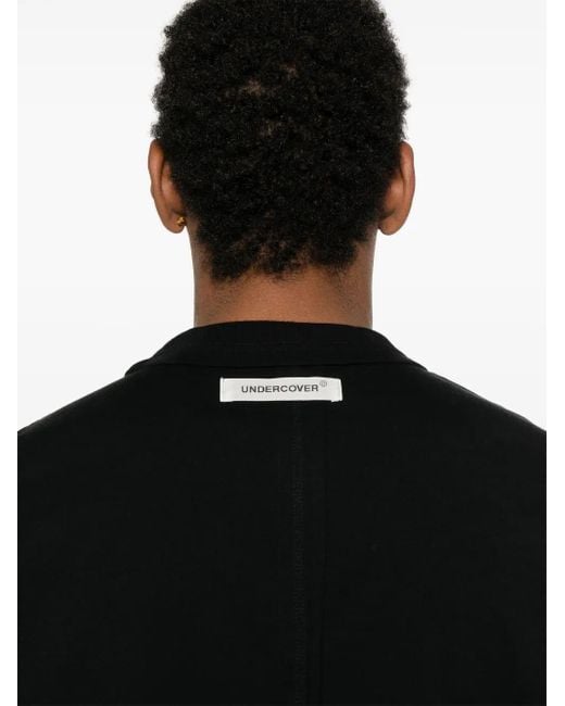 Undercover Black Boxy Short-Sleeve T-Shirt With Graphic Print for men