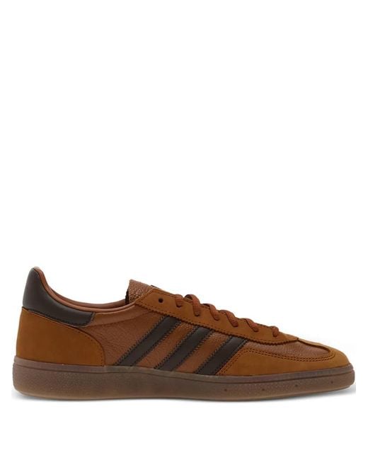 Adidas Brown Handball Spezial Three-Stripe Sneakers for men