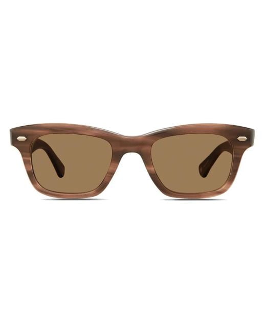 Garrett Leight Brown Square-Frame Sunglasses