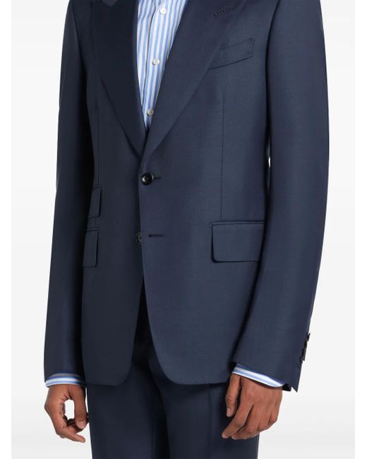 Tom Ford Blue Single-Breasted Suit for men