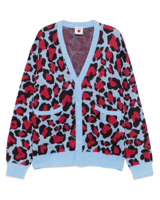 Leopard print cardigan mens deals
