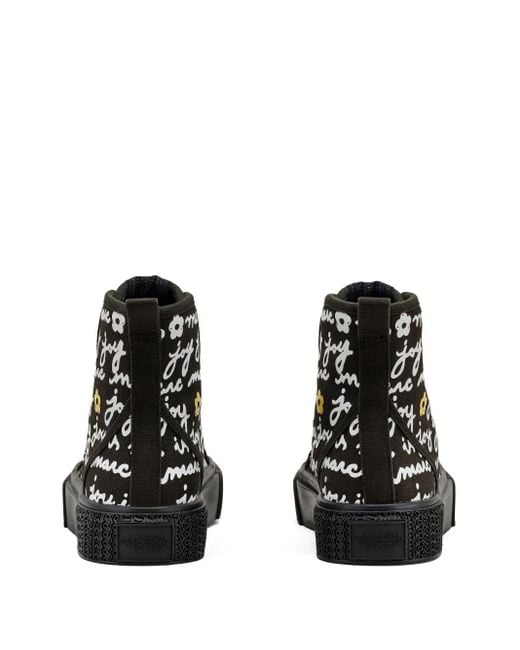 Marc Jacobs Black The Marc Is Joy High-Top Canvas Sneakers