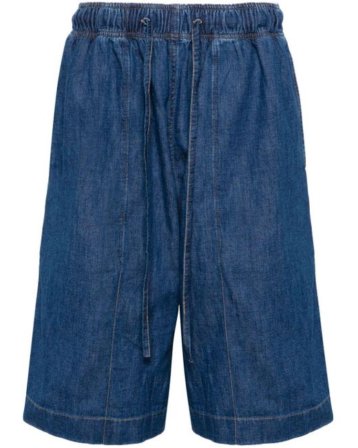 Studio Nicholson Blue Drawstring-waist Denim Shorts for men
