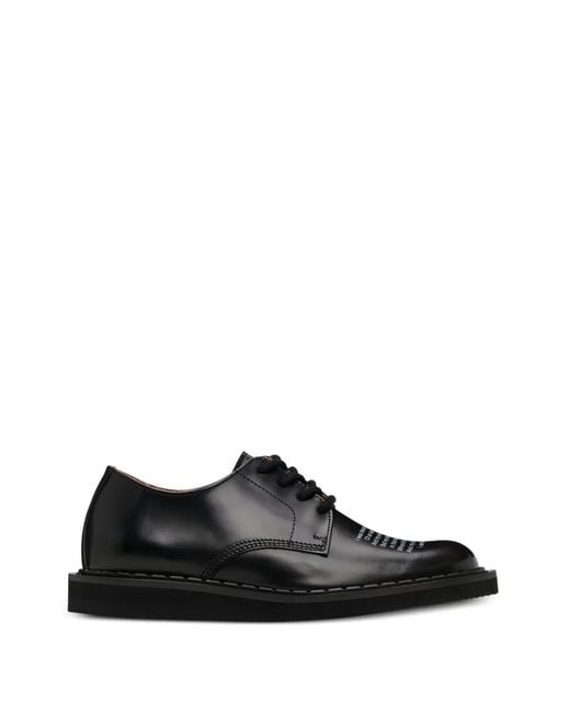 George Cox Black Derbies À Motif Texte Imprimé for men