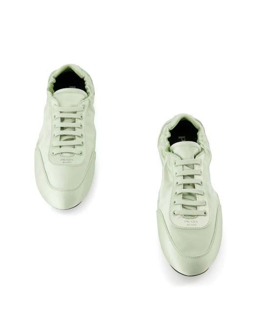 Prada White Low Top Sneakers