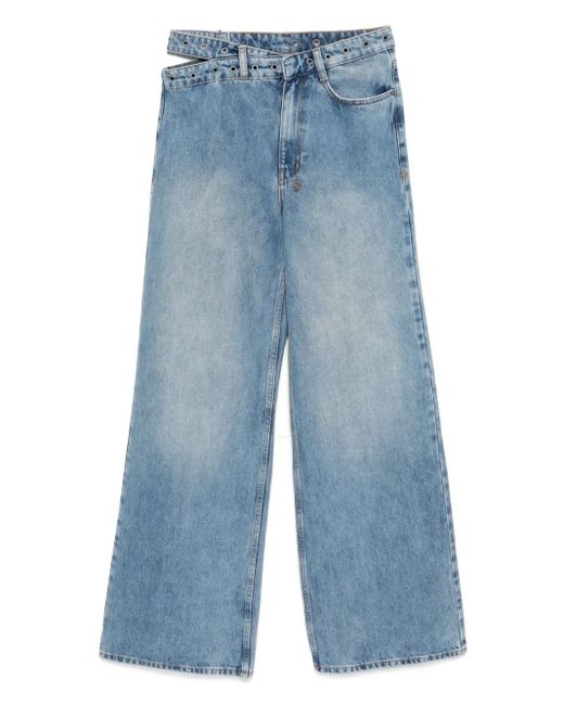 Ksubi Blue Strider Wide-Leg Jeans