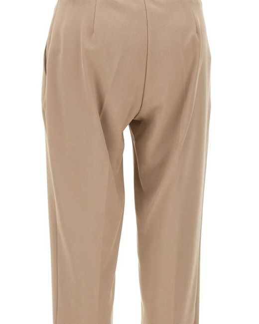 Pantaloni Con Vita Elasticizzata di Kaos in Natural
