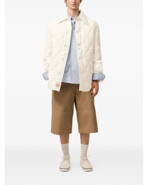 AMI White Padded Buttoned Jacket