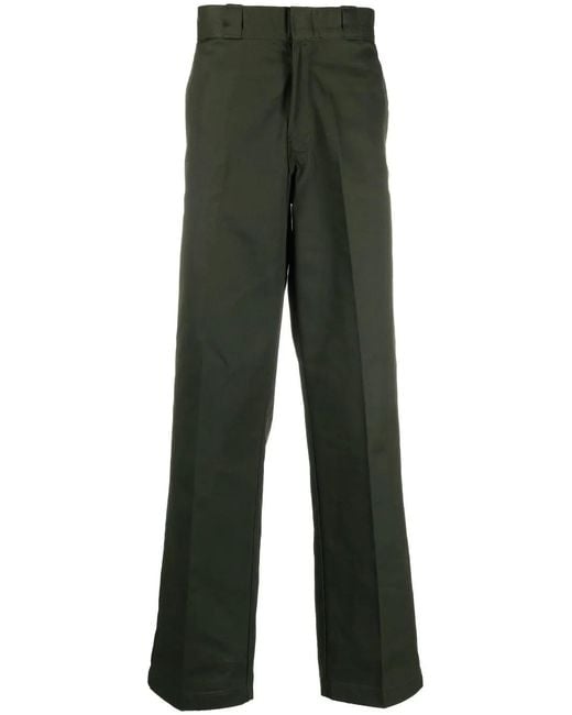 Dickies Green Straight-Leg Tailored Trousers for men