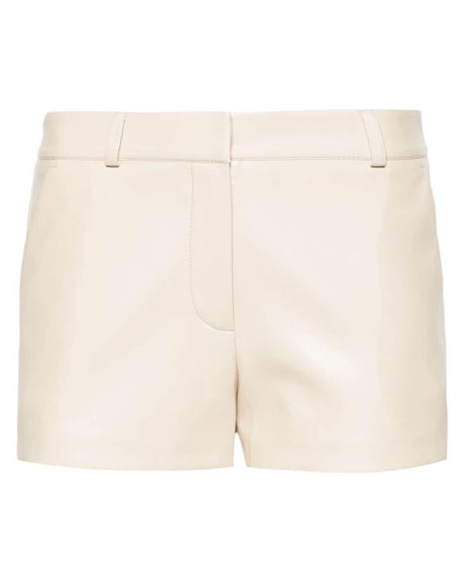Frankie Shop Natural Kate Faux-leather Shorts
