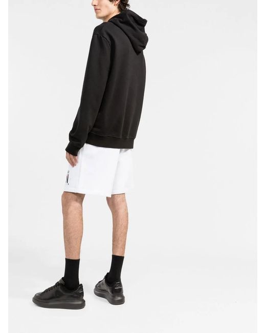 DSquared² White Icon Cotton Track Shorts for men