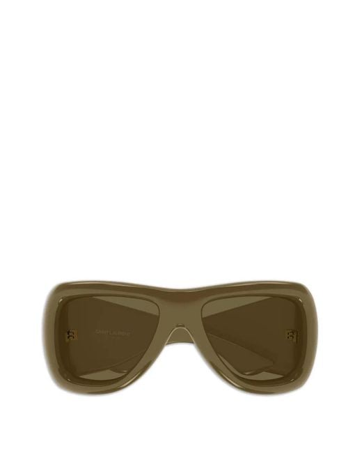 Saint Laurent Green Sl 902 Howl Rectangle-Frame Sunglasses