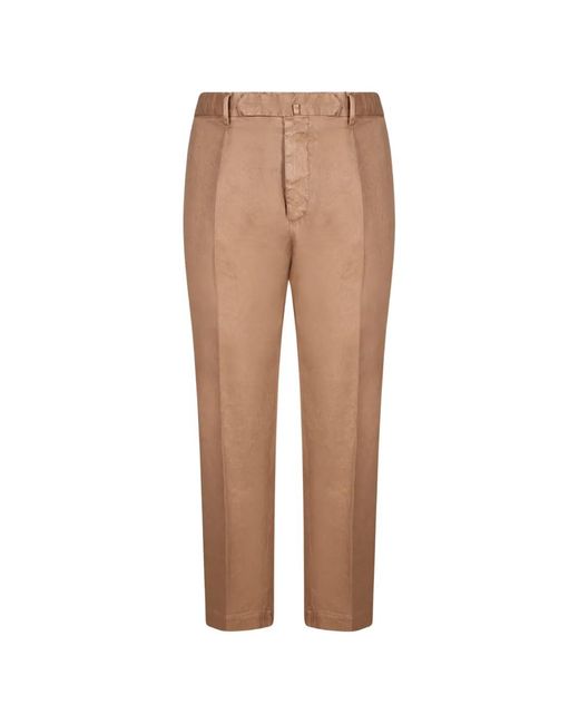 Dell'Oglio Natural Pressed-Crease Tailored Trousers for men