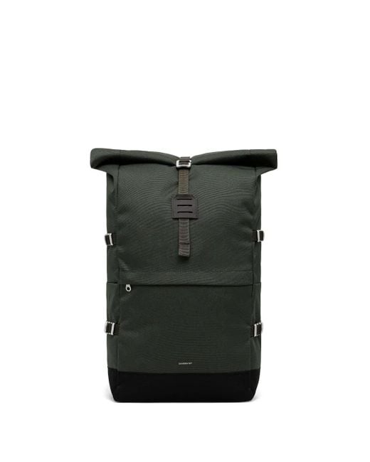 Sandqvist Black Icon Rolltop L Backpack