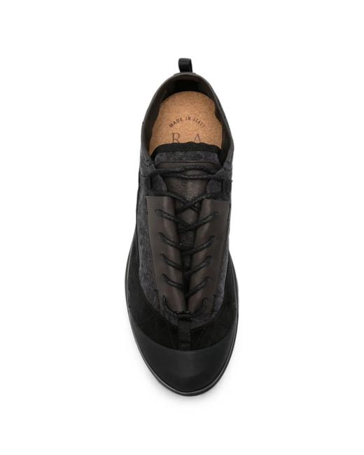 RANRA Black Vibram-Sole Panelled Sneakers for men