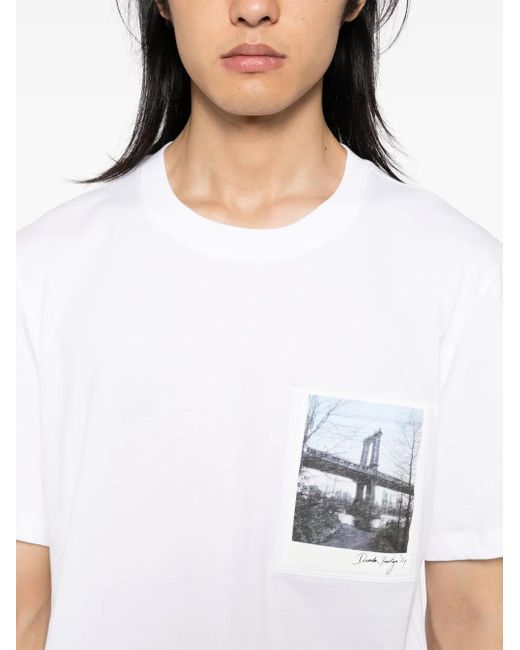 Helmut Lang T-Shirt Met Grafische Print in het White voor heren