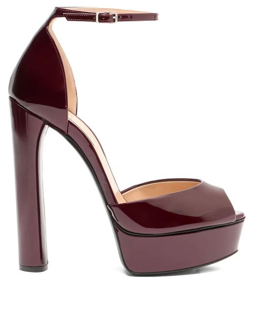Casadei Flora 140mm プラットフォームサンダル Purple