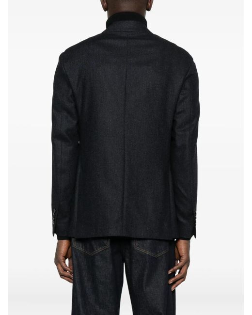 Lardini Blue Double-Breasted Blazer for men