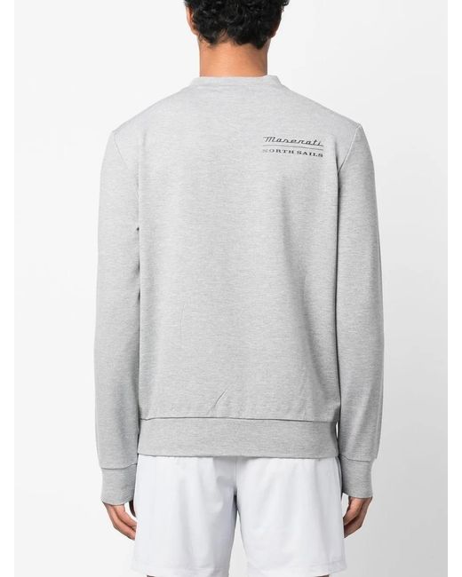North Sails Gray Melange Crew-Neck Sweatshirt for men