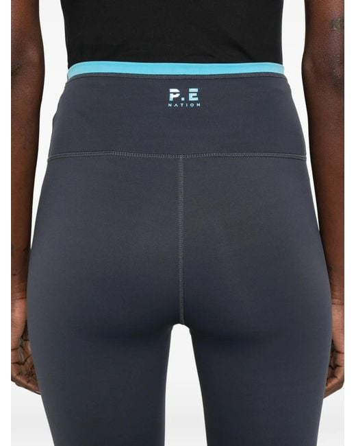 Pantaloni Vita Con Logo di P.E Nation in Blue