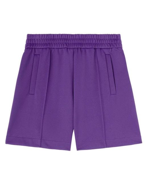 Palm Angels Trainingsshorts Met Logo in het Purple voor heren
