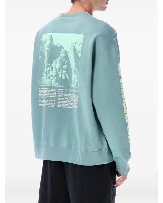 Nike Blue Graphic Crew-Neck Sweatshirt for men