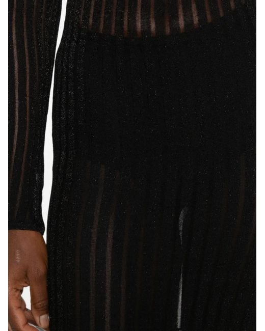 Dondup Gray Ribbed-Knit Mini Dress