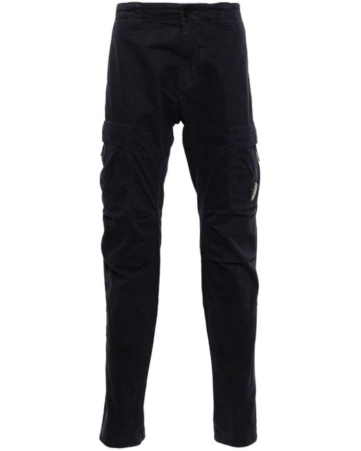 C P Company Blue Lens-Embellished Cargo Pants for men