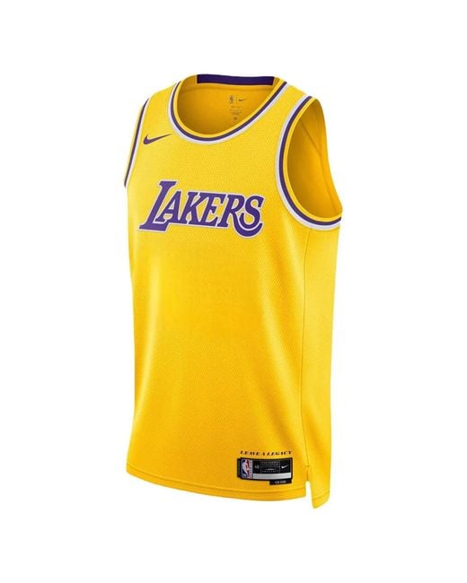 LAジャージー Nike Nba La Lakers Swingman Jersey in Yellow for Men | Lyst UK