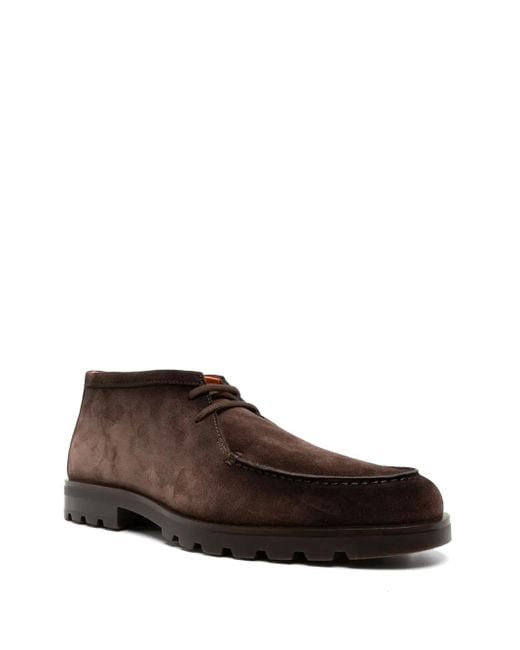 Santoni Brown Rock Boots for men